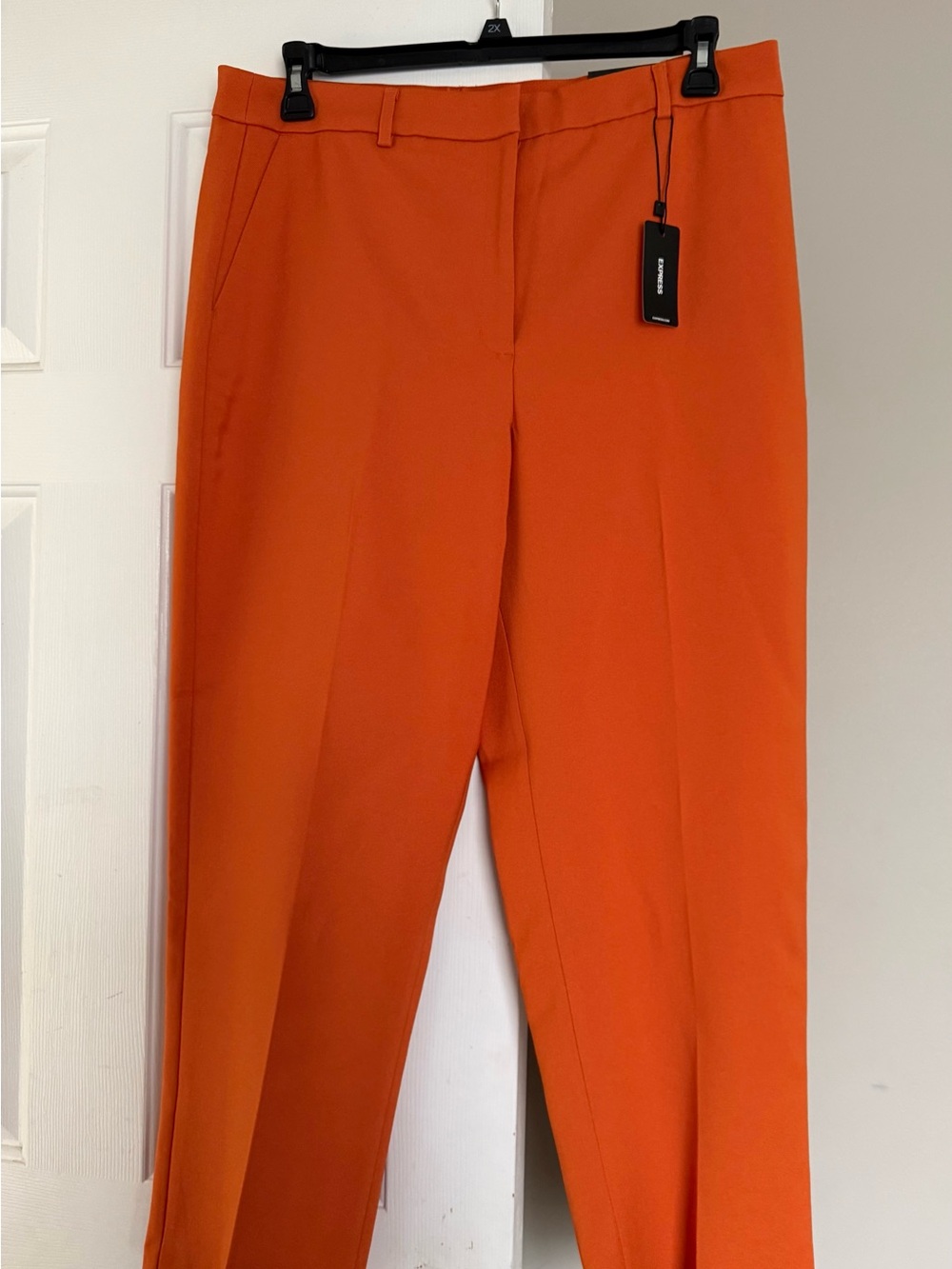 Express Men's Bright Orange Dress Pants - Classic Straight